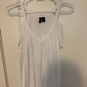 Cold Shoulder White Top